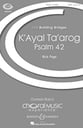 K'Ayal Ta'arog SATB choral sheet music cover